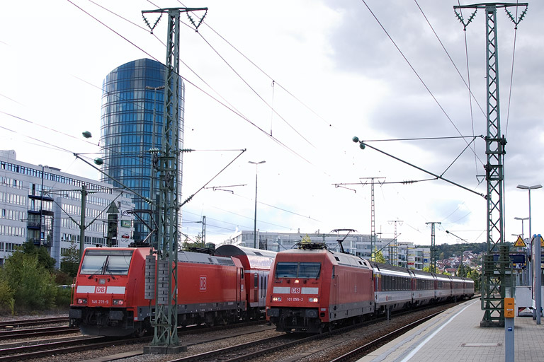 101 055 mit IC 280 bei km 15,6 (September 2012)