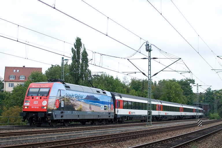 101 118 mit IC 281 bei km 14,6 (September 2012)