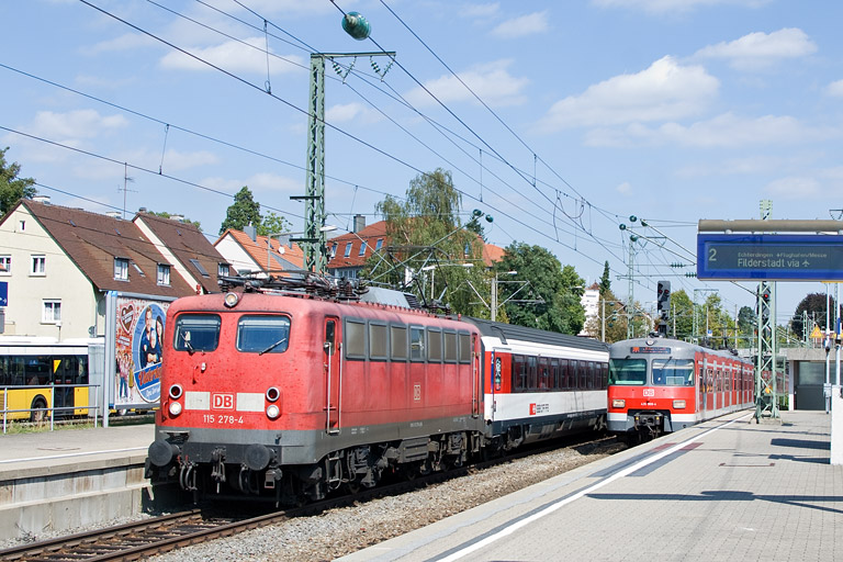 115 278 mit IC 187 bei km 15,6 (September 2012)