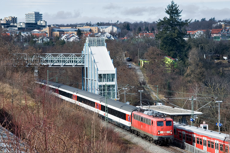 115 278 mit IC 187 bei km 14,2 (Februar 2012)