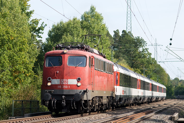 115 350 mit IC 187 bei km 22,2 (September 2012)