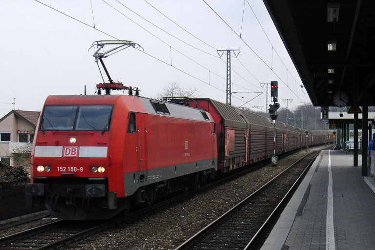 152 150 mit GA 60082 bei km 16,8 (M&auml;rz 2012)