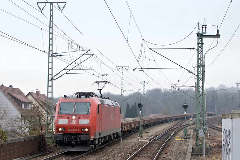 185 083 mit GB 62478 bei km 16,8 (M&auml;rz 2012)