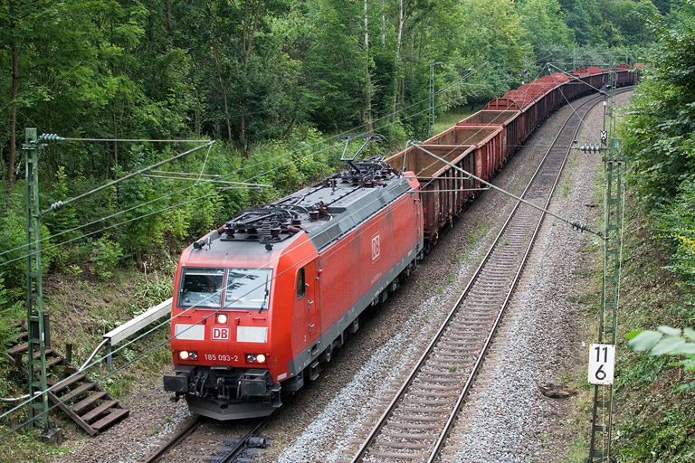 185 093 mit SW 62490 bei km 11,6 (September 2012)