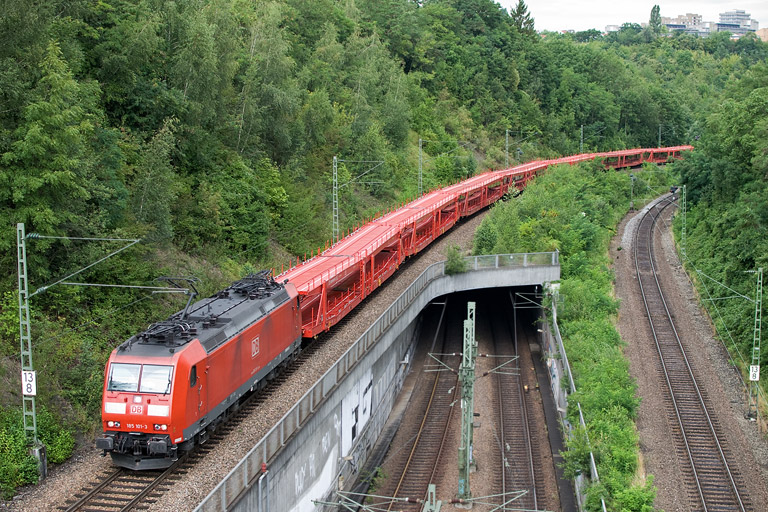185 101 mit EK 56165 bei km 13,8 (Juli 2012)