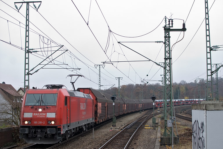 185 291 mit GA 60080 bei km 16,8 (November 2012)
