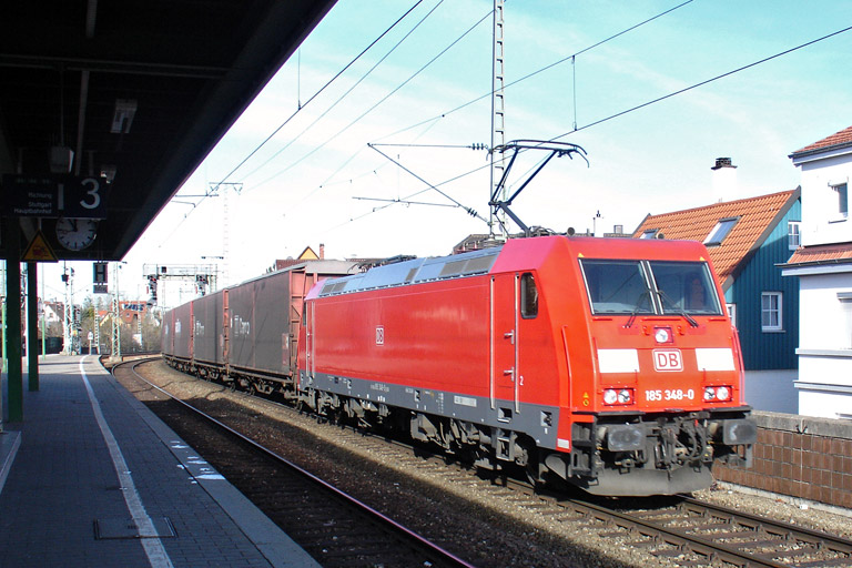 185 348 mit GA 60080 bei km 16,8 (Januar 2012)