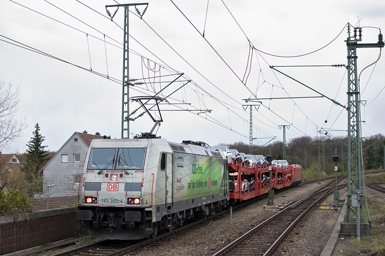 185 389 mit GA 60046 bei km 16,8 (April 2012)