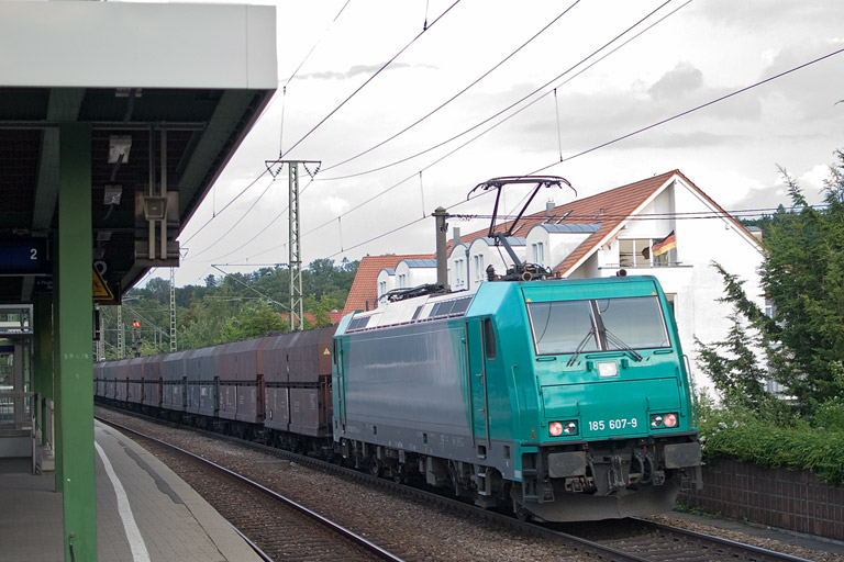 185 607 mit GM 47396 bei km 16,8 (Mai 2012)