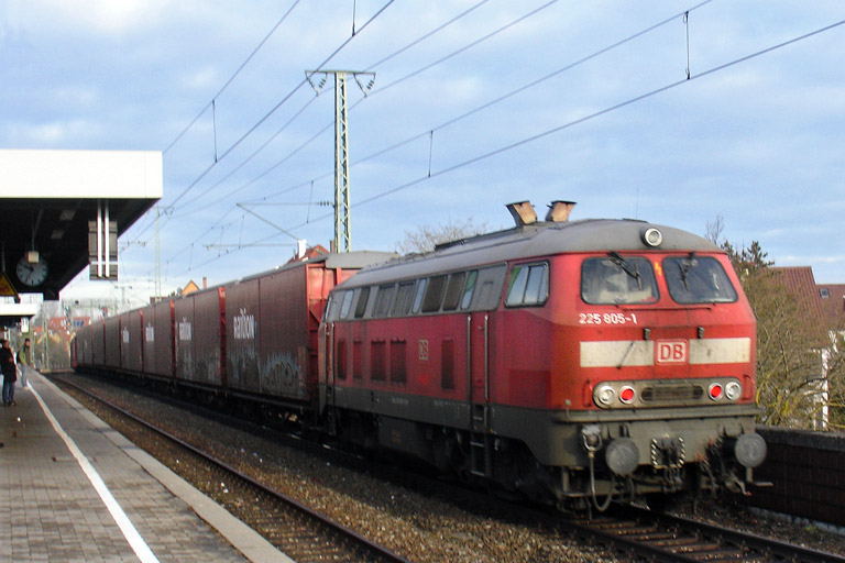 225 805 mit GA 60090 bei km 16,8 (Januar 2012)