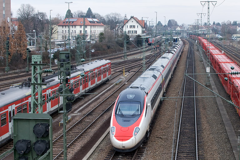 ETR 610 007 als ST 91443 bei km 15,8 (Dezember 2012)