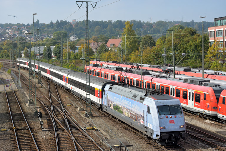 101 016 mit IC 282 bei km 16,0 (September 2013)
