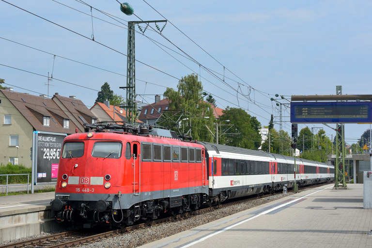115 448 mit IC 185 bei km 15,6 (August 2013)