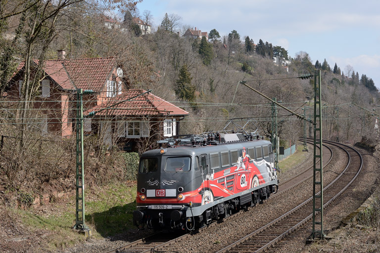 115 509 als Lrf 48156 bei km 9,4 (April 2013)