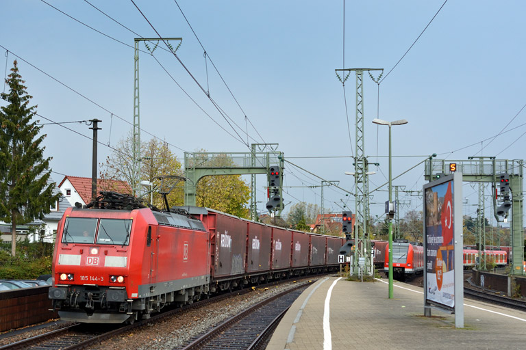 185 144 mit GA 60087 bei km 16,6 (November 2013)