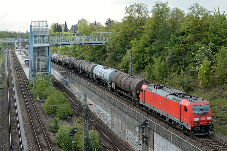 185 344 mit GC 91646 bei km 14,0 (Mai 2013)
