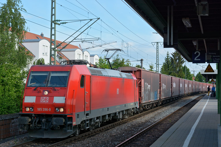 185 396 mit GA 60087 bei km 16,8 (Juni 2013)