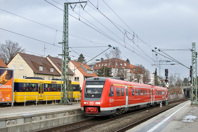 612 901 als ST 91500 bei km 15,6 (Februar 2013)