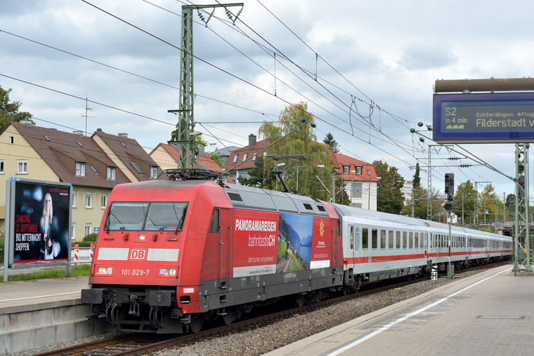 101 029 mit IC 2541 bei km 15,6 (September 2014)