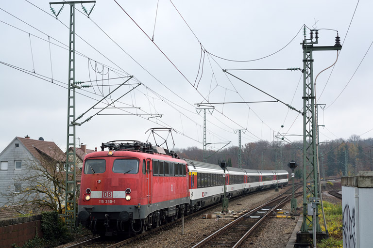 115 350 mit IC 280 bei km 16,8 (November 2014)