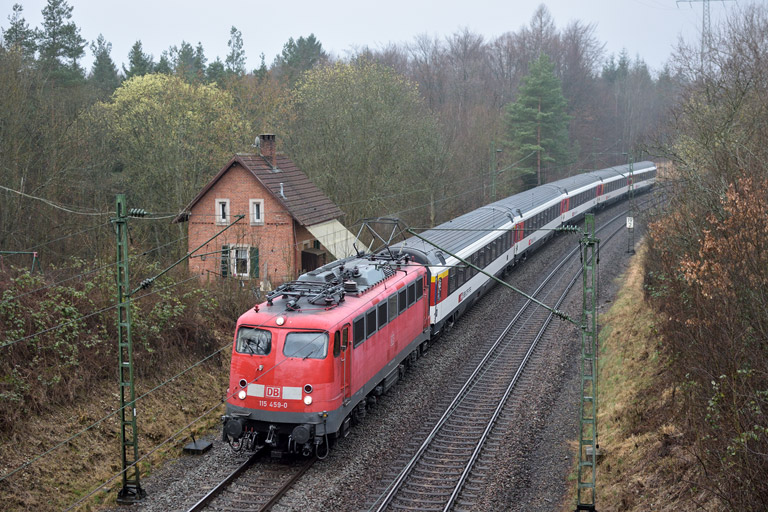 115 459 mit IC 186 bei km 19,2 (M&auml;rz 2014)