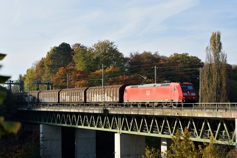 185 014 mit GB 60790 bei km 14,6 (November 2014)