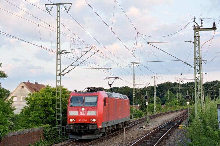 185 174 bei km 16,8 (Juli 2014)