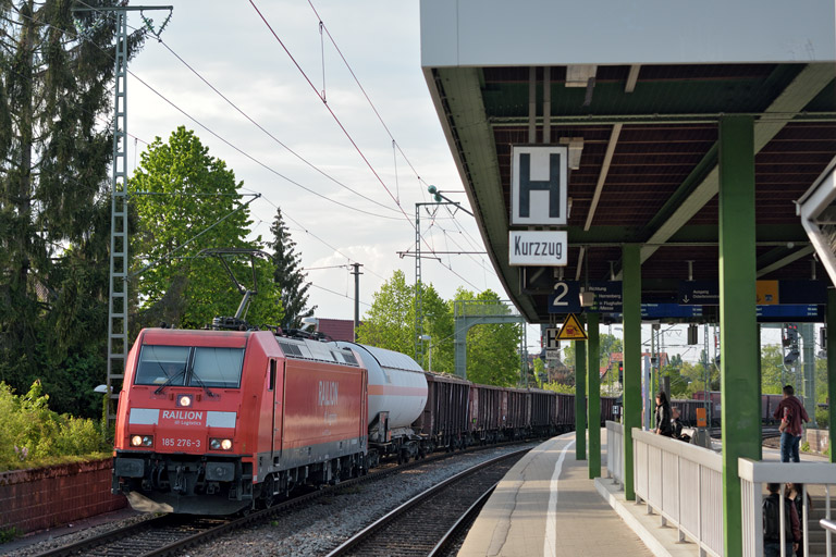 185 276 mit EK 56173 bei km 16,8 (April 2014)