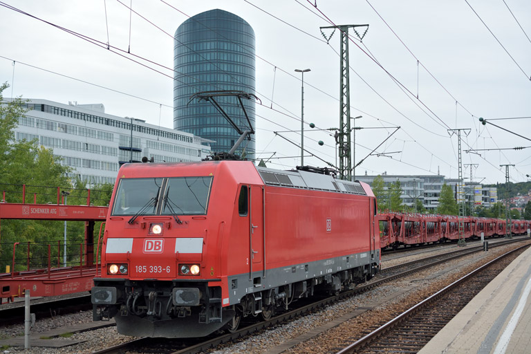 185 393 als T 67181 bei km 15,4 (August 2014)