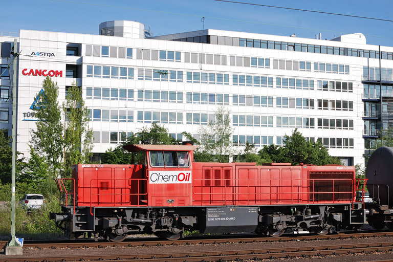 275 022 (Baureihe G 1206) bei km 15,6 (Juni 2014)