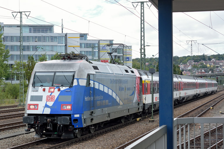 101 060 mit IC 282 bei km 15,6 (September 2015)