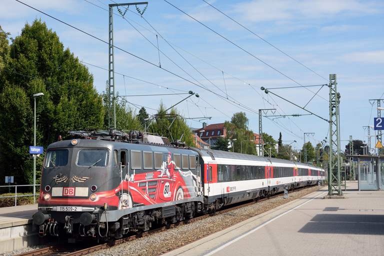 115 509 mit IC 185 bei km 15,6 (September 2015)