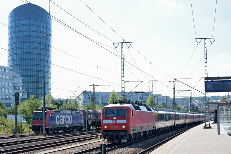 120 147 mit IC 280 bei km 15,6 (September 2015)