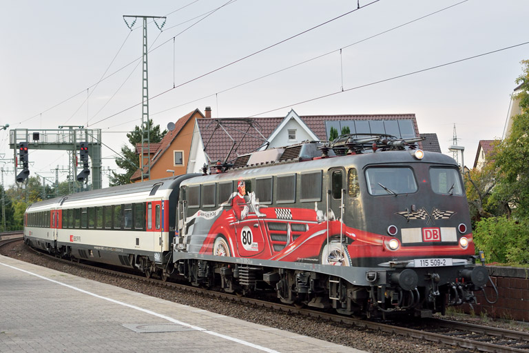 115 509 mit IC 283 bei km 16,8 (September 2016)