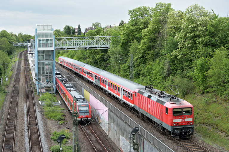 143 802 mit RB 19377 bei km 14,0 (Juni 2016)