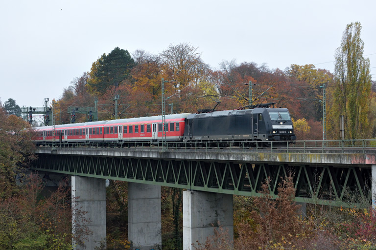 185 567 mit RE 19034 bei km 14,6 (November 2016)