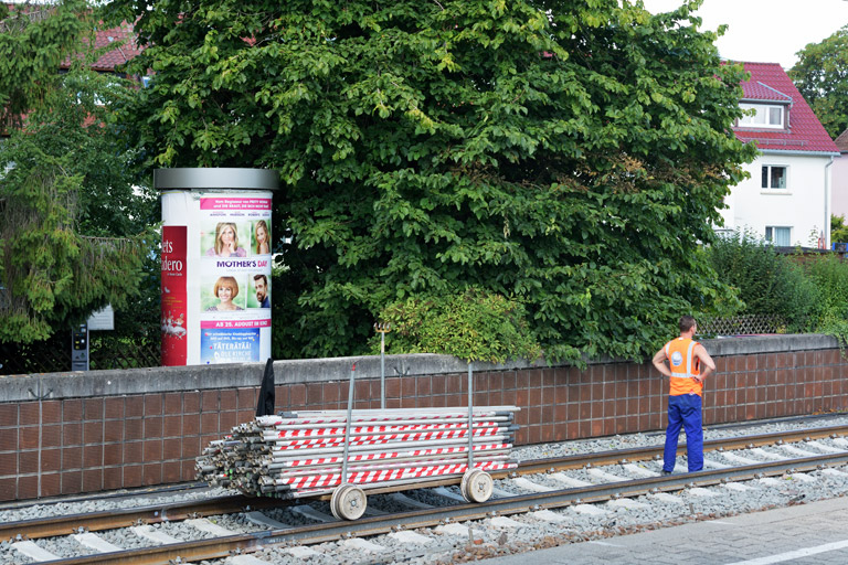 Arbeitsger&auml;t bei km 16,8 (August 2016)