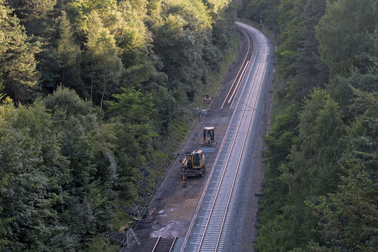 Gleisbau bei km 22,6 (August 2016)
