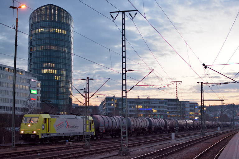 119 008 bei km 15,6 (Februar 2017)