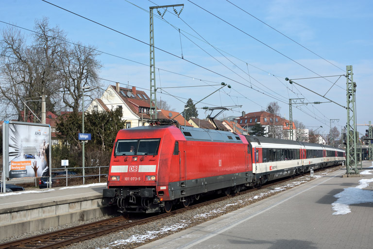 101 073 mit IC 187 bei km 15,6 (M&auml;rz 2018)