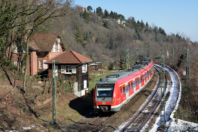 430 050 als S1 bei km 9,4 (Februar 2018)