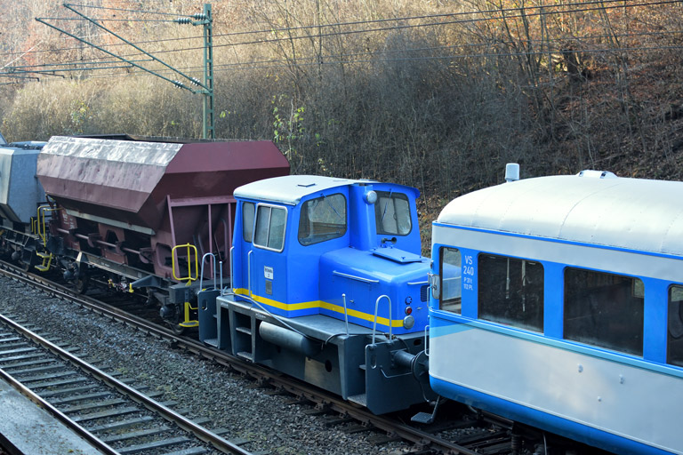 Kleindiesellok Rhenania 2 bei km 18,0 (November 2018)