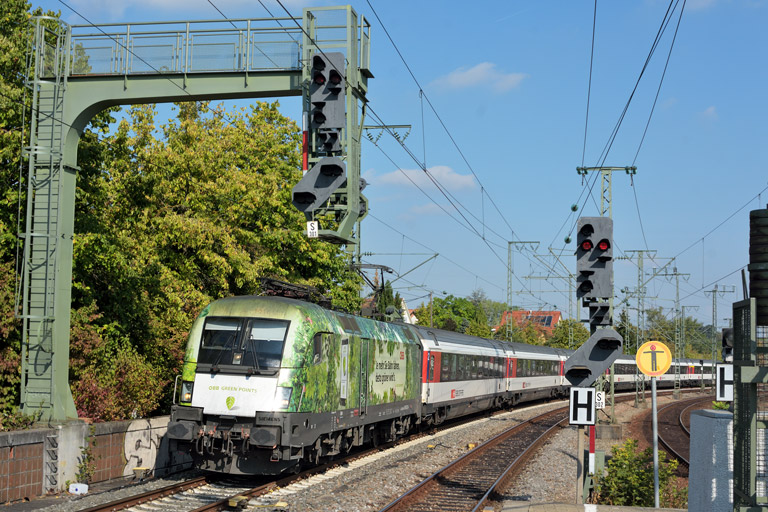 &Ouml;BB 1016 023 mit IC 185 bei km 16,6 (September 2018)