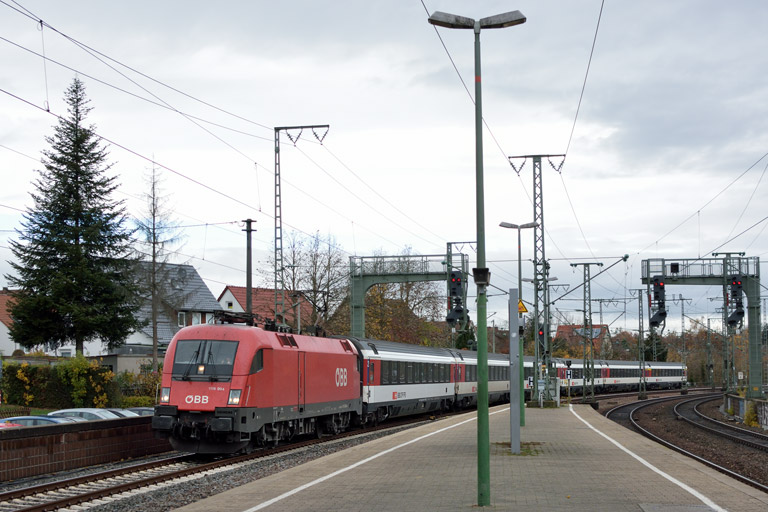 &Ouml;BB 1116 094 mit IC 187 bei km 16,6 (November 2018)