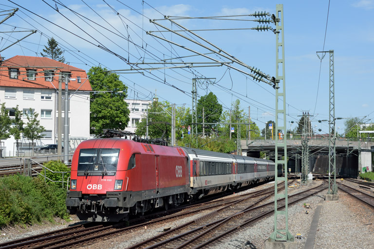 &Ouml;BB 1116 098 mit IC 189 bei km 15,4 (April 2018)