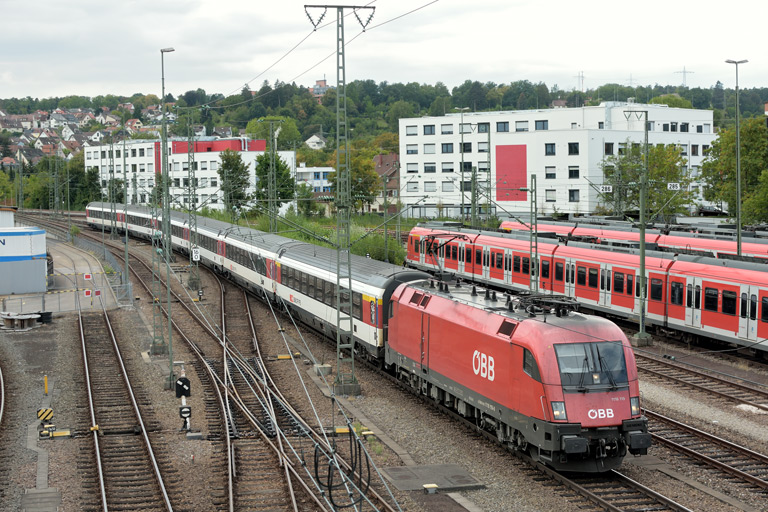 &Ouml;BB 1116 119 mit IC 188 bei km 16,0 (September 2018)