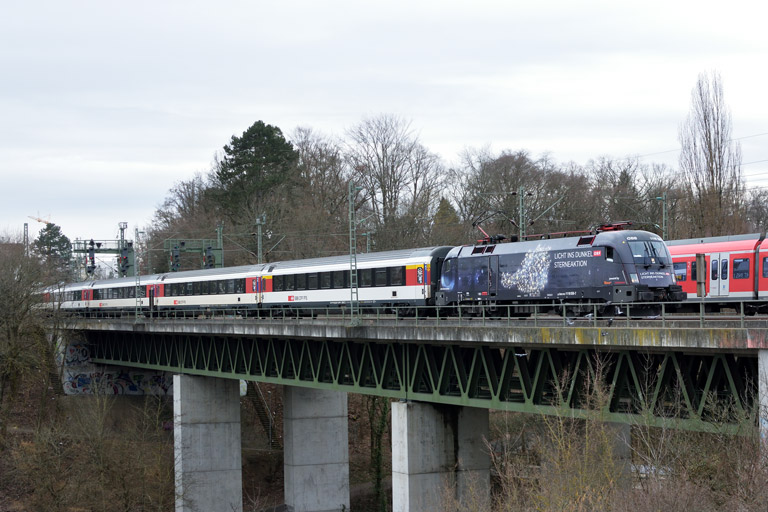 &Ouml;BB 1116 158 mit IC 282 bei km 14,6 (M&auml;rz 2018)