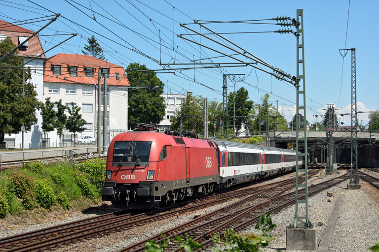&Ouml;BB 1116 280 mit IC 187 bei km 15,4 (Juli 2018)