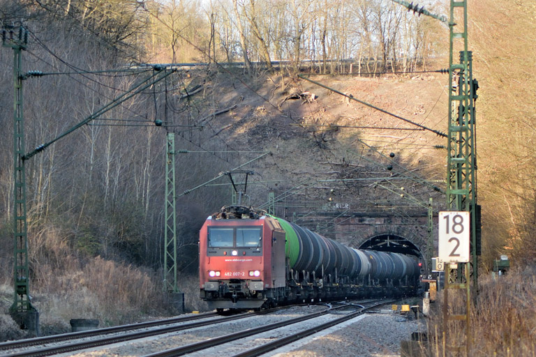 482 007 bei km 18,0 (April 2018)