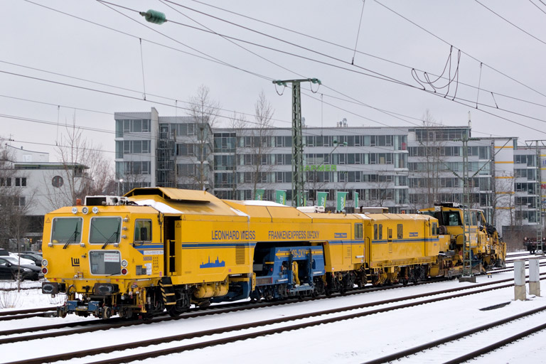 Gleisstopfmaschine bei km 15,8 (M&auml;rz 2018)